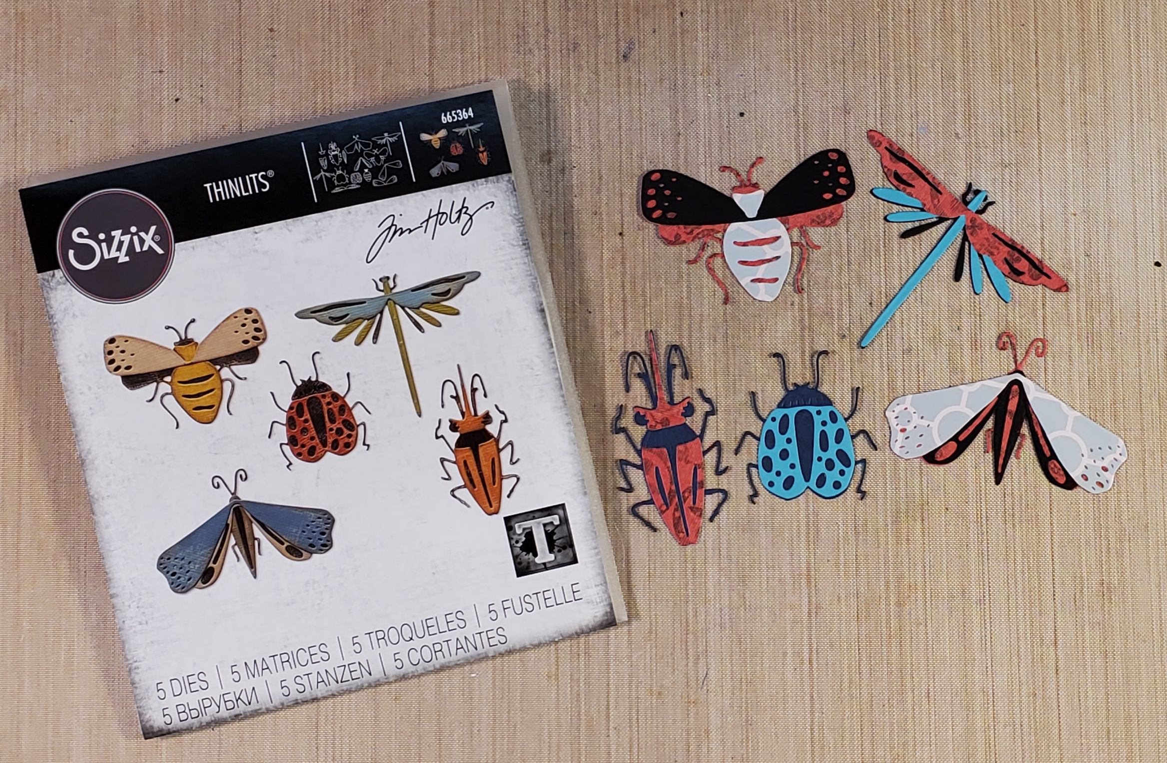 Watch Sizzix Thinlits Die Set 5PK Funky Insects by Tim Holtz on